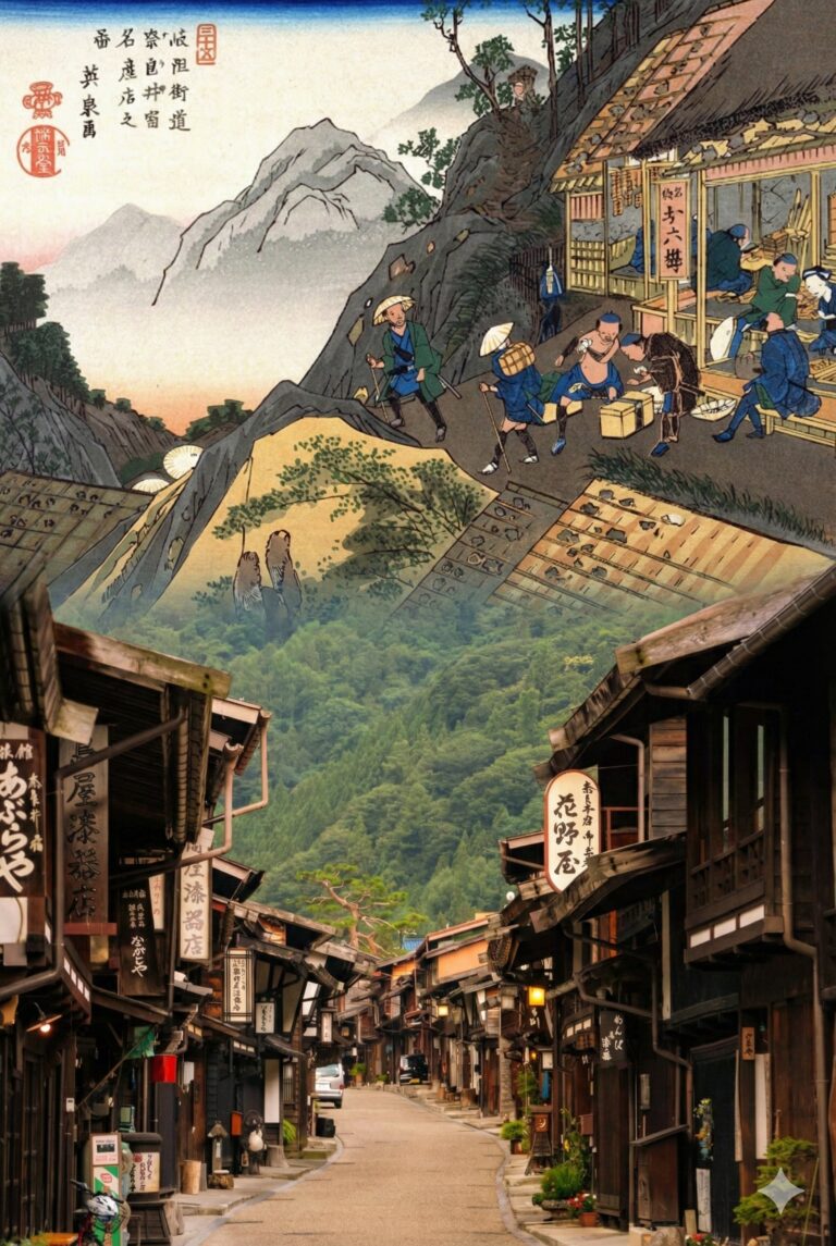 奈良井宿と鳥居峠 Image description