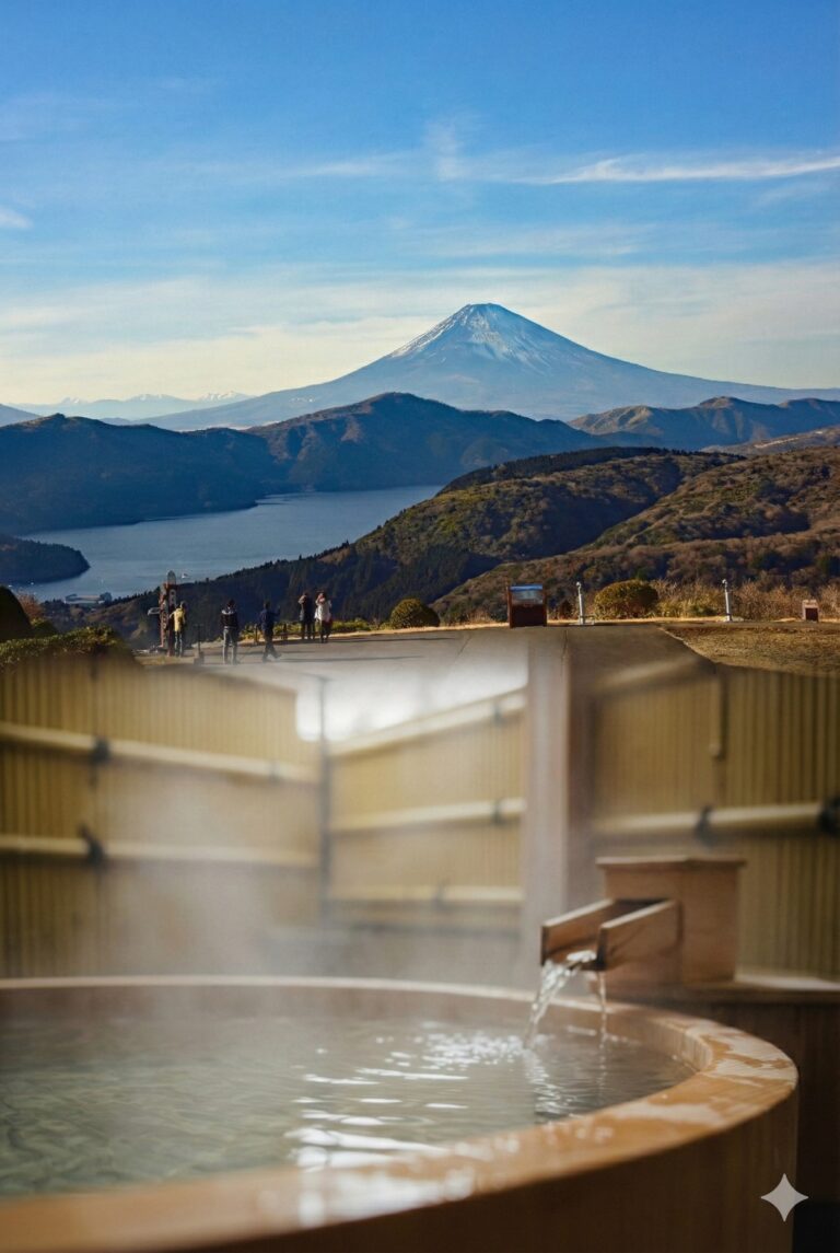 富士山と温泉 Image description